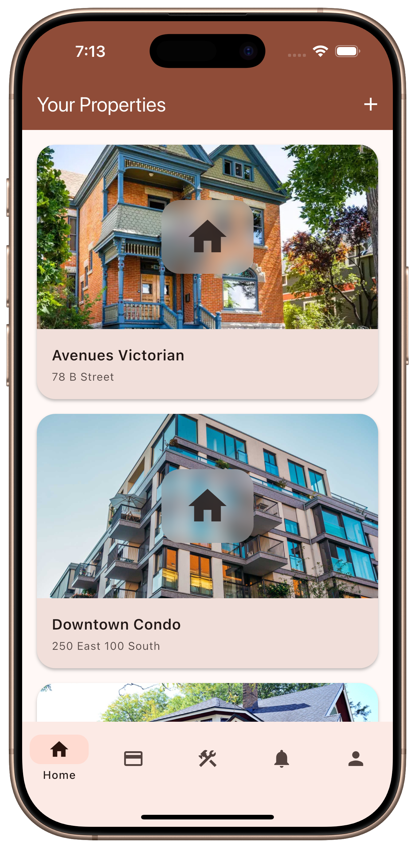 Roof app property dashboard screenshot